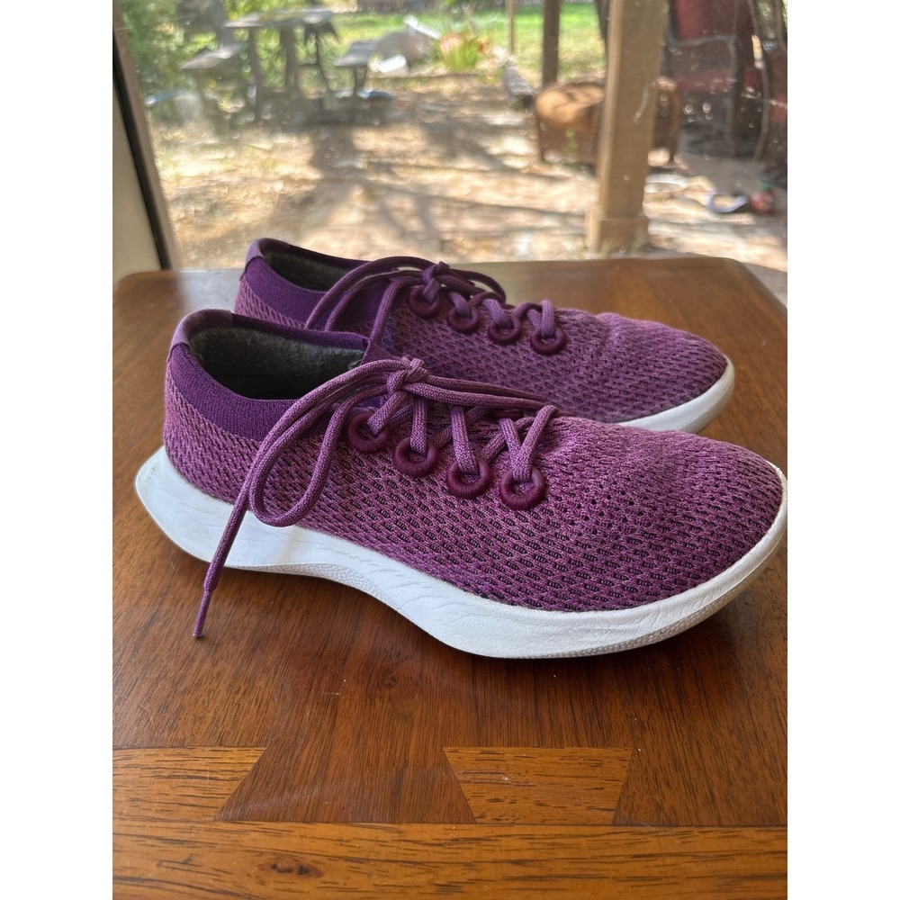 Allbirds Tree Dasher Purple Knit Running Shoes Womens Sneakers sz 9